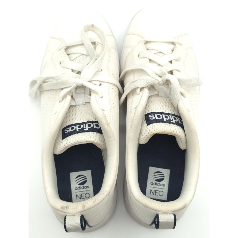 Adidas Neo Cloudfoam Advantage White Leather Sneakers Size 7 Women's - Picture 8 of 8